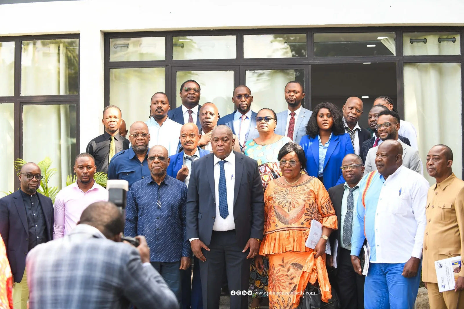 Les participants de la conférence de presse sur le projet Mbombo à la Maison de France